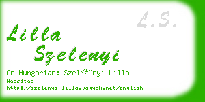 lilla szelenyi business card